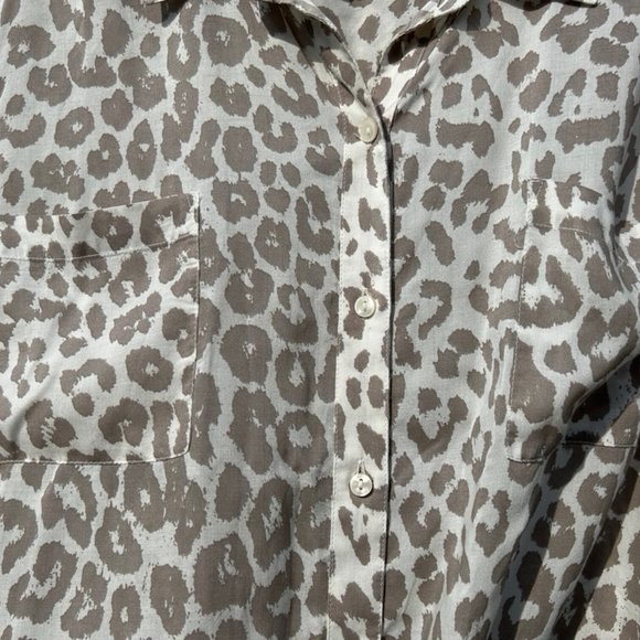 💐🌷Lucky Brand Animal Print Long Sleeve Shirt XL - Picture 6 of 7